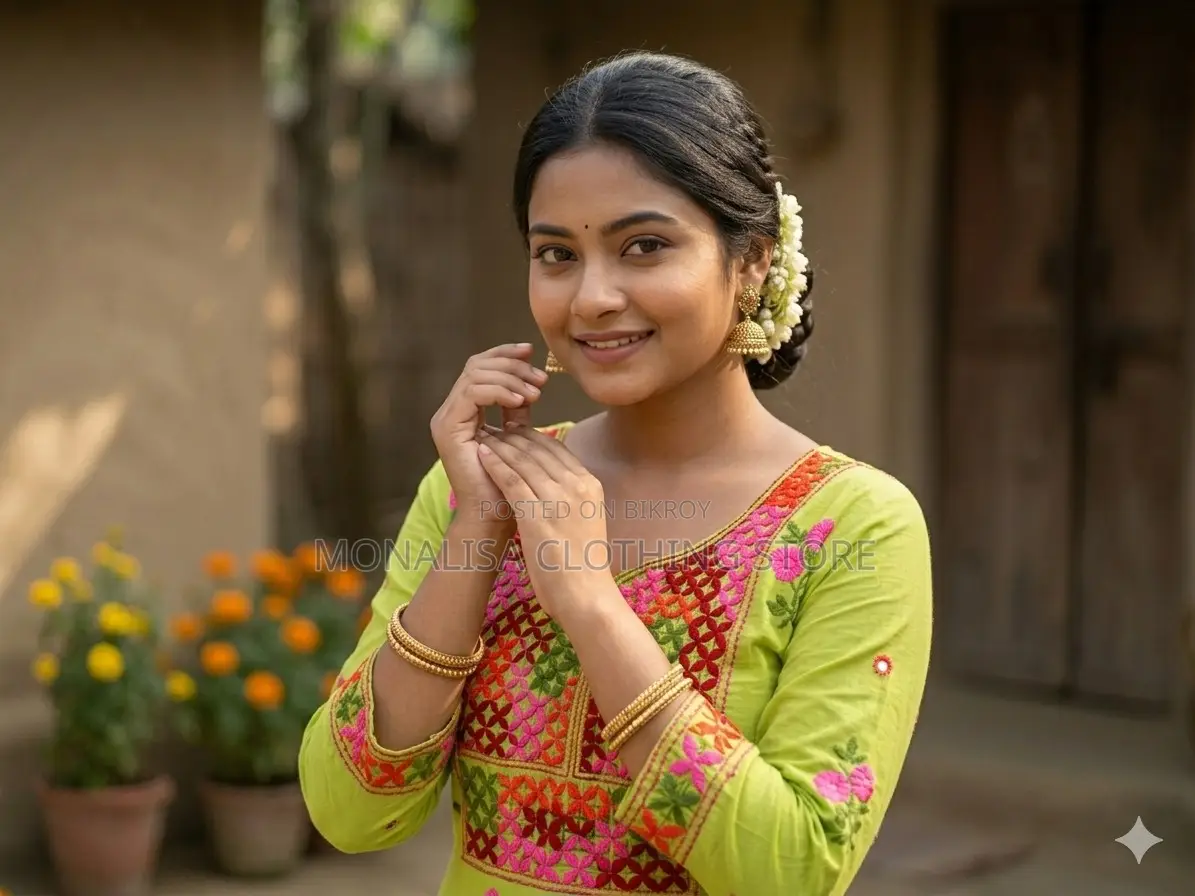 হাতের তৈরী ডিজাইনের ওয়ান পিস।