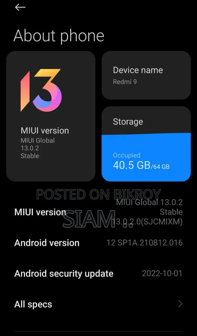Xiaomi Redmi 9 4/64 (Used)