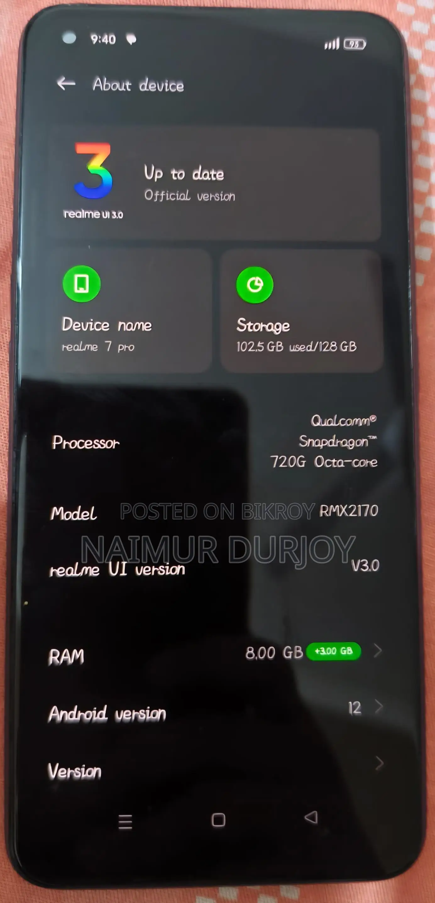 Realme 7 Pro . (Used)