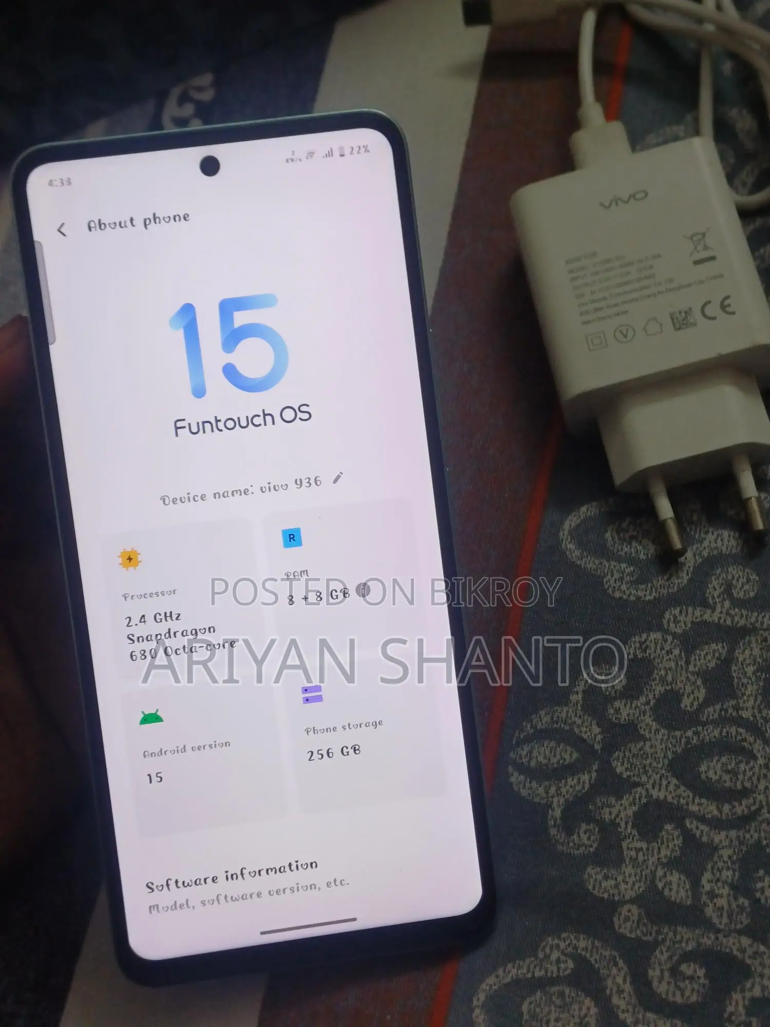 Vivo Y36 8/256GB (Used)