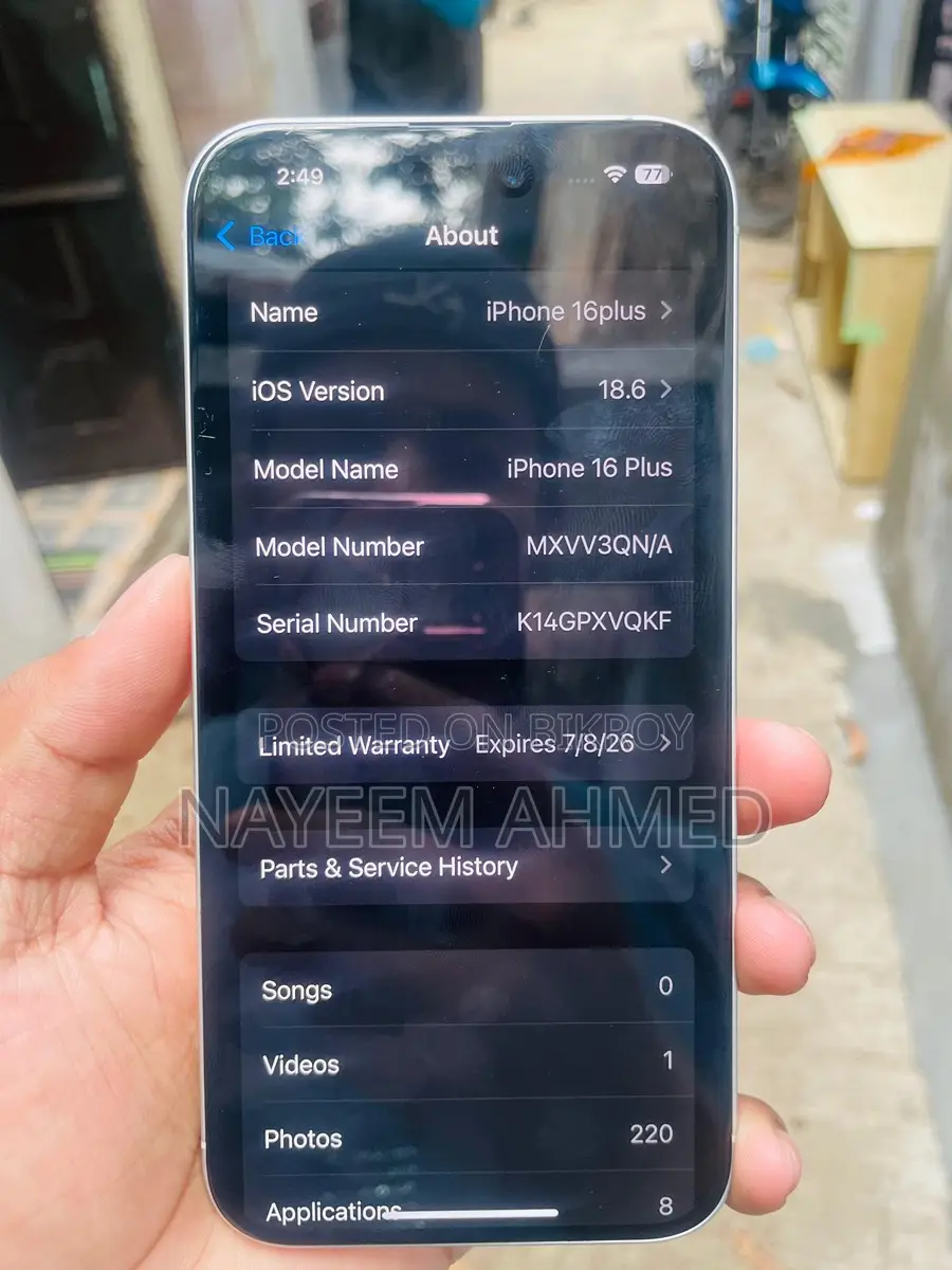 Apple iPhone 16 Plus . (Used)
