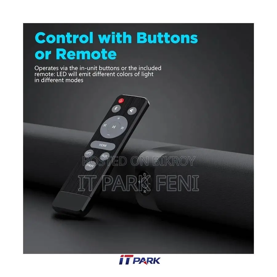 WiWU S1 Black Bluetooth Soundbar Speaker