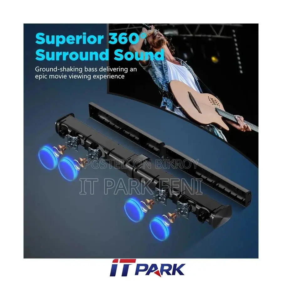 WiWU S1 Black Bluetooth Soundbar Speaker