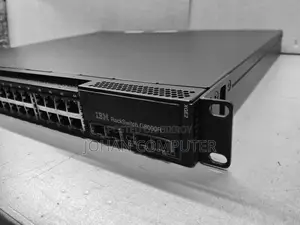 IBM 48-port enterprise switch: 44 × 1 GbE RJ-45 ports and 4 SFP