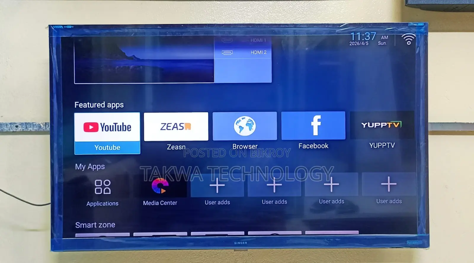 SINGER-43" INCHE SMART TV DOLBY SOUNDBAR SYSTEM