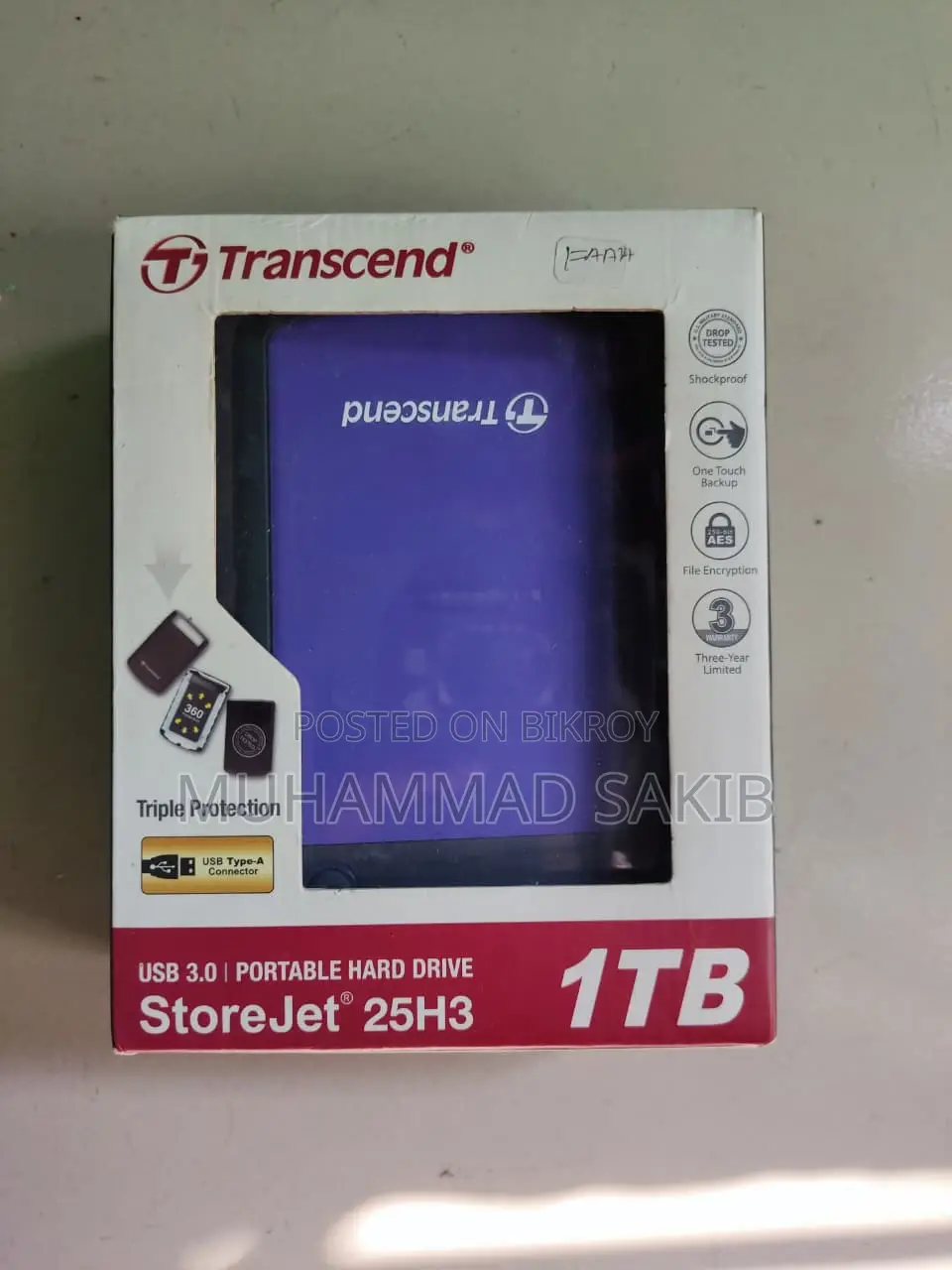 Transcend 25h3 1tb Usb External Hdd