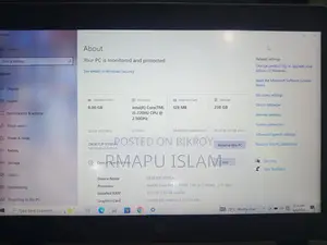 HP Elitebook G4 i5 7th Gen RAM 8gb/256gb Nvme M.2 SSD