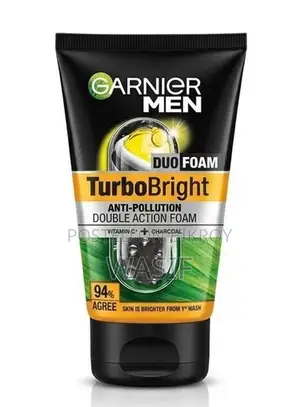 Garnier Men Turbobright Anti-pollution Double Action Face Wash