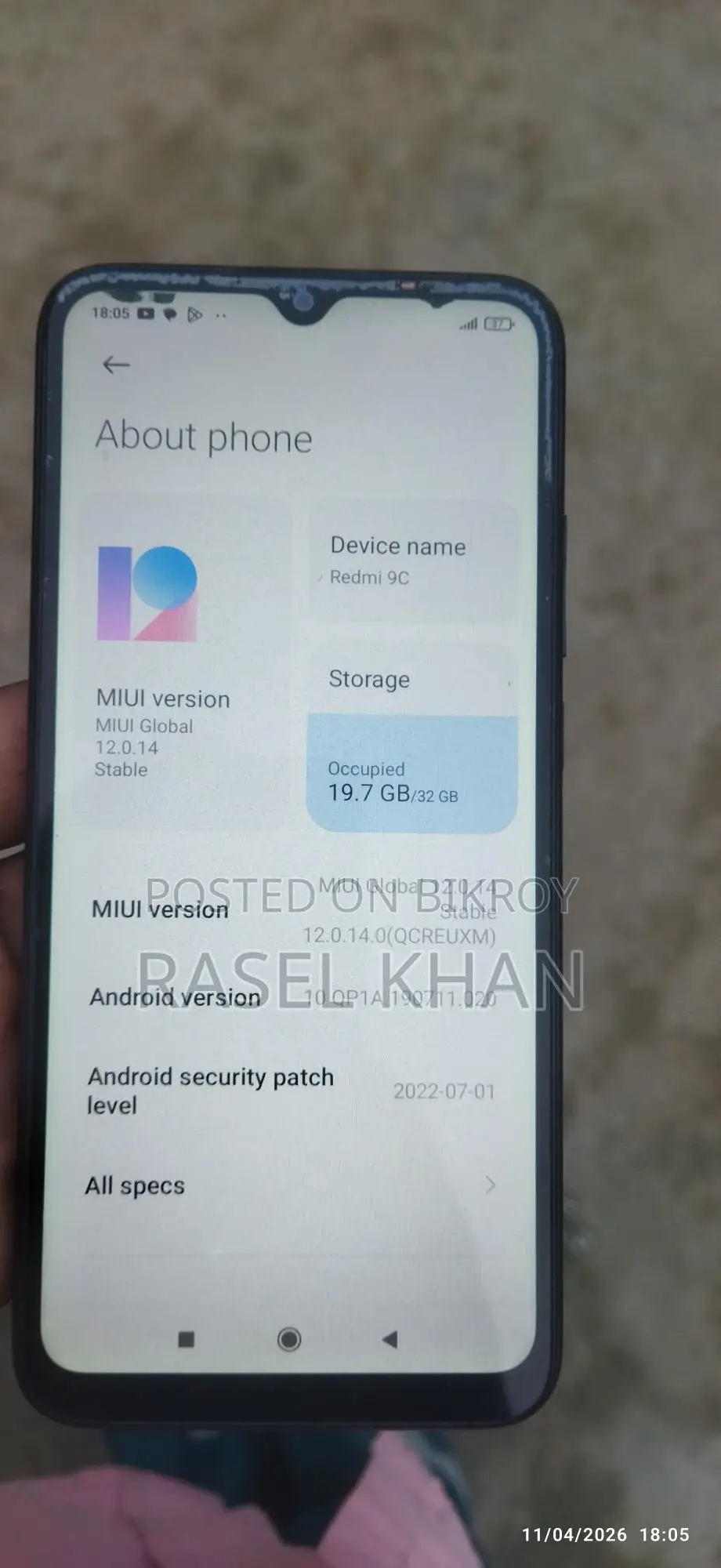 Xiaomi Redmi 9C, (Used)