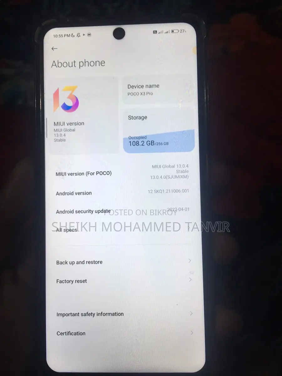 Xiaomi Poco X3 Pro 8/256 GB (Used)