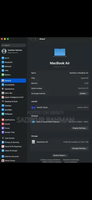Macbook Air M2, 15 inch Base Variant