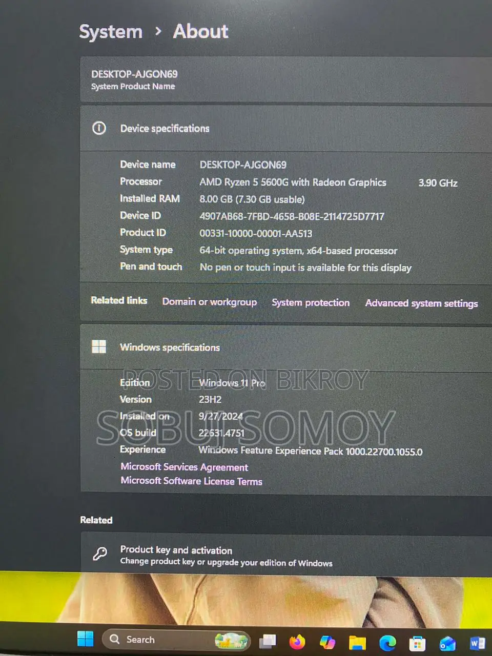 Asus Tuf Gaming A520 Ryzen 5 5600g, 8gb Ram 512gb Ssd