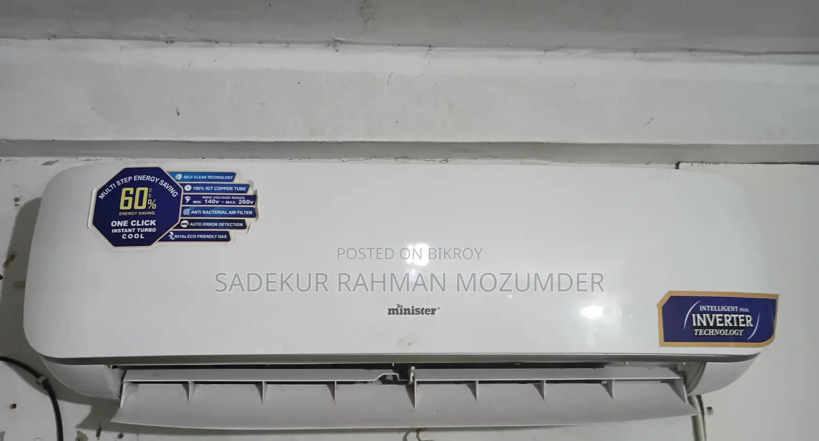 Offer! Minister 1.5 Ton Dual Inverter AC (Like New)
