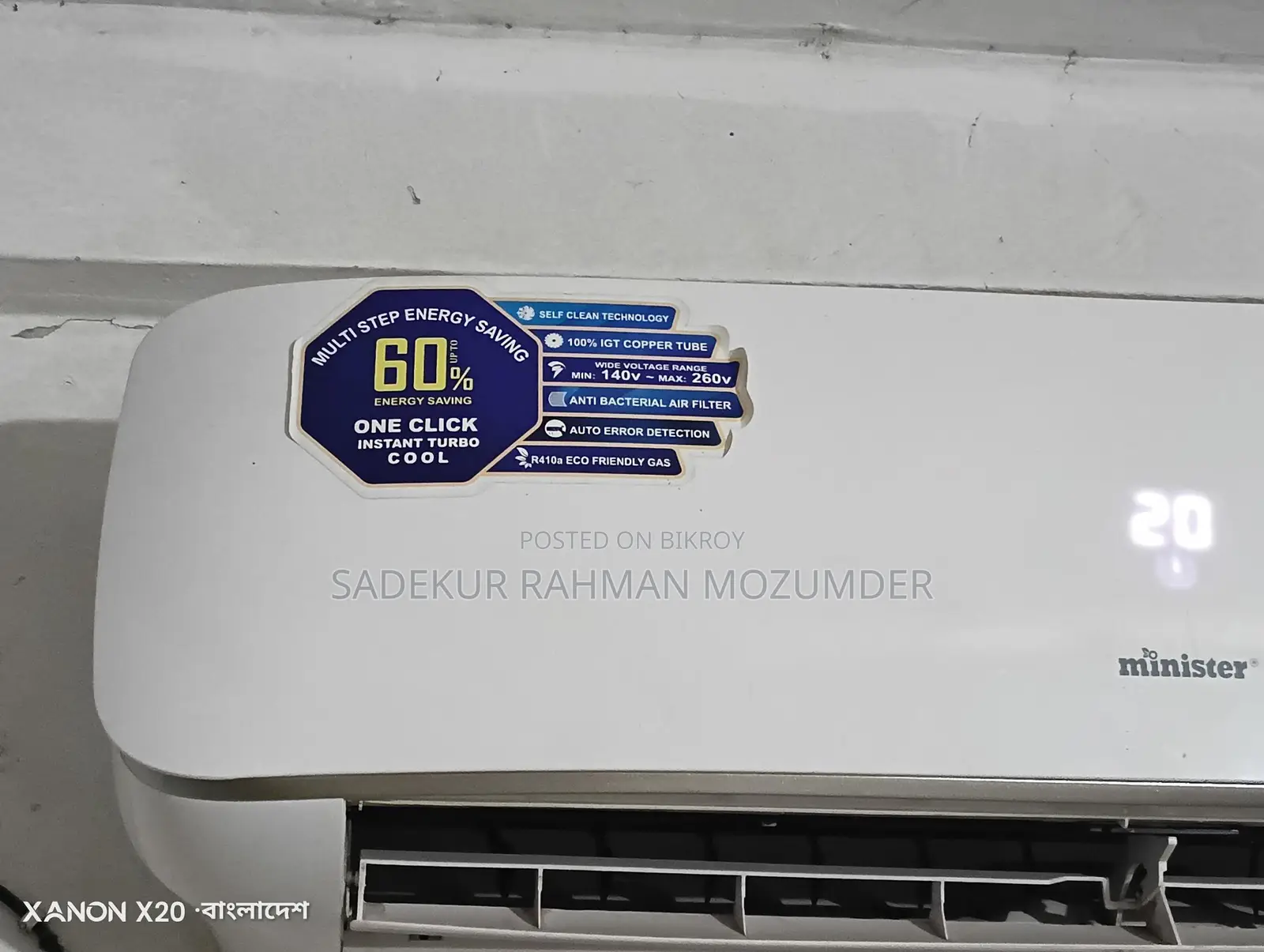 Offer! Minister 1.5 Ton Dual Inverter AC (Like New)