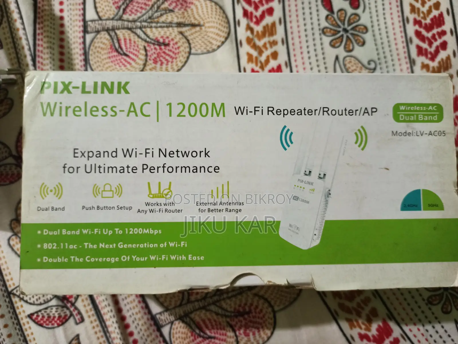 Pix-link Wireless Ac1200m Wi-fi Repeater / Mini Router