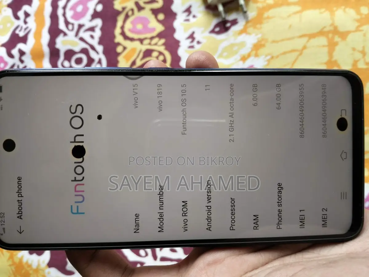Vivo V15 fresh phone (Used)