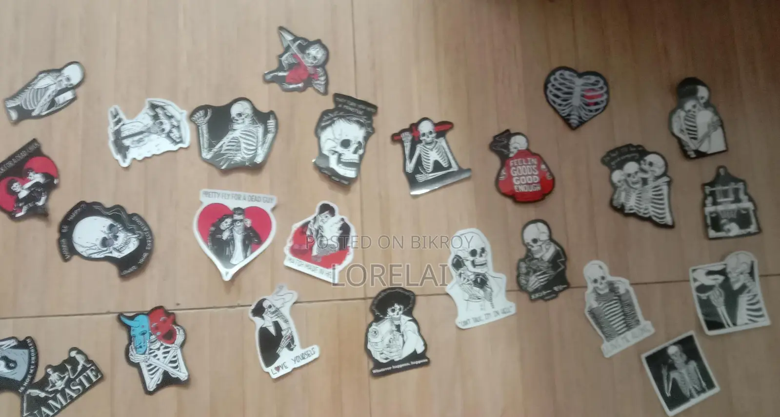 Love/cool Halloween Skeleton Quote Stickers. 26 Pieces