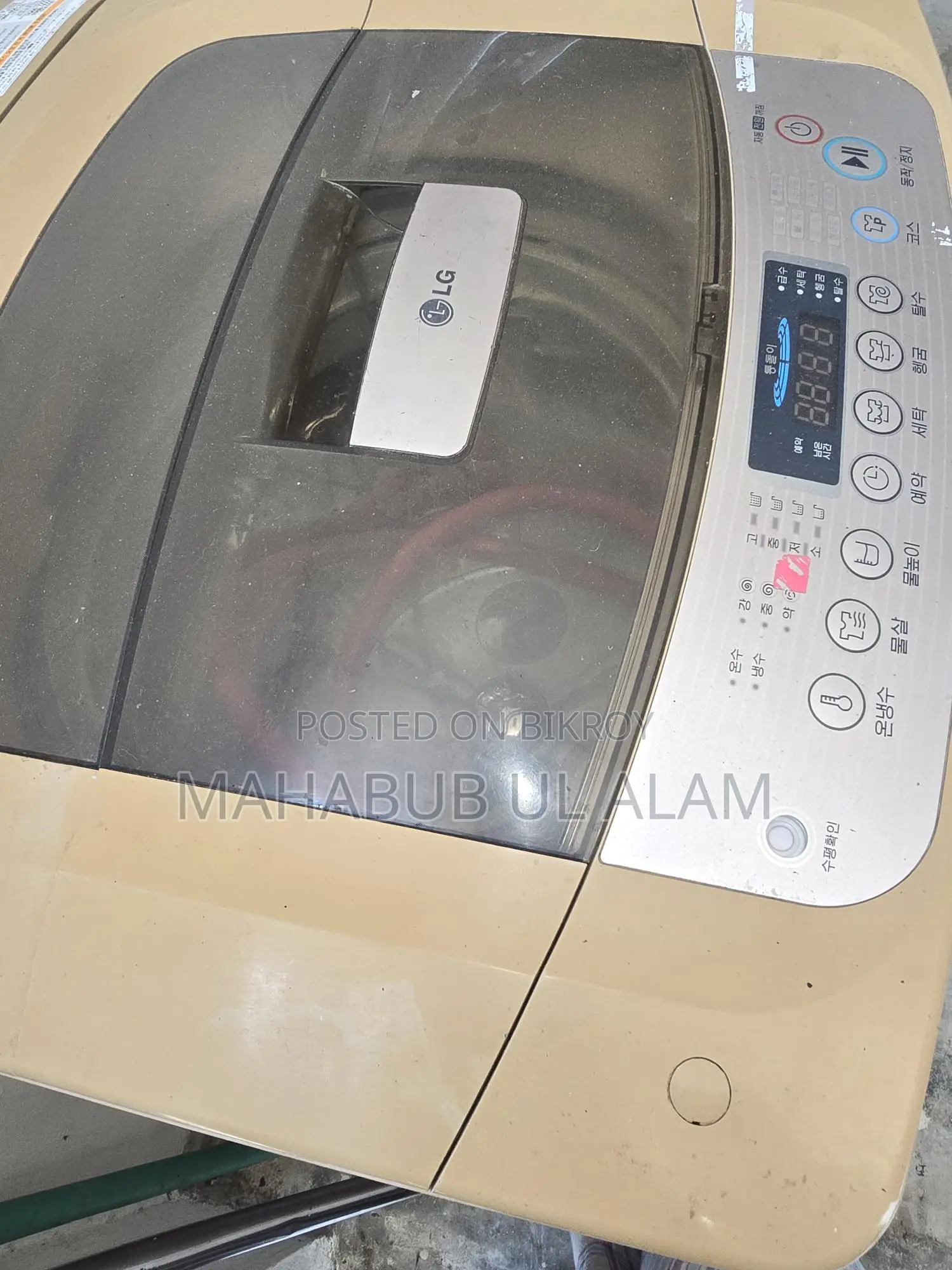 Korean Original LG auto washing spinning drying machine 10kg for sale.