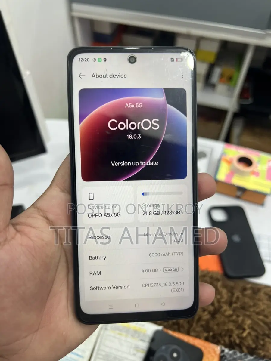 OPPO A5x 4+4/128 (ব্যবহৃত)
