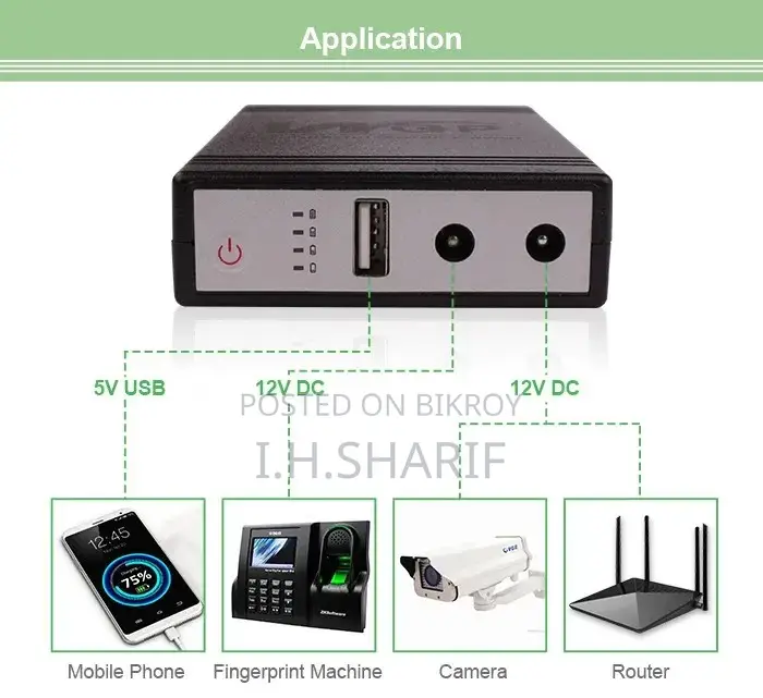 Wgp Mini Ups For Router, Onu, Cctv 10400mah