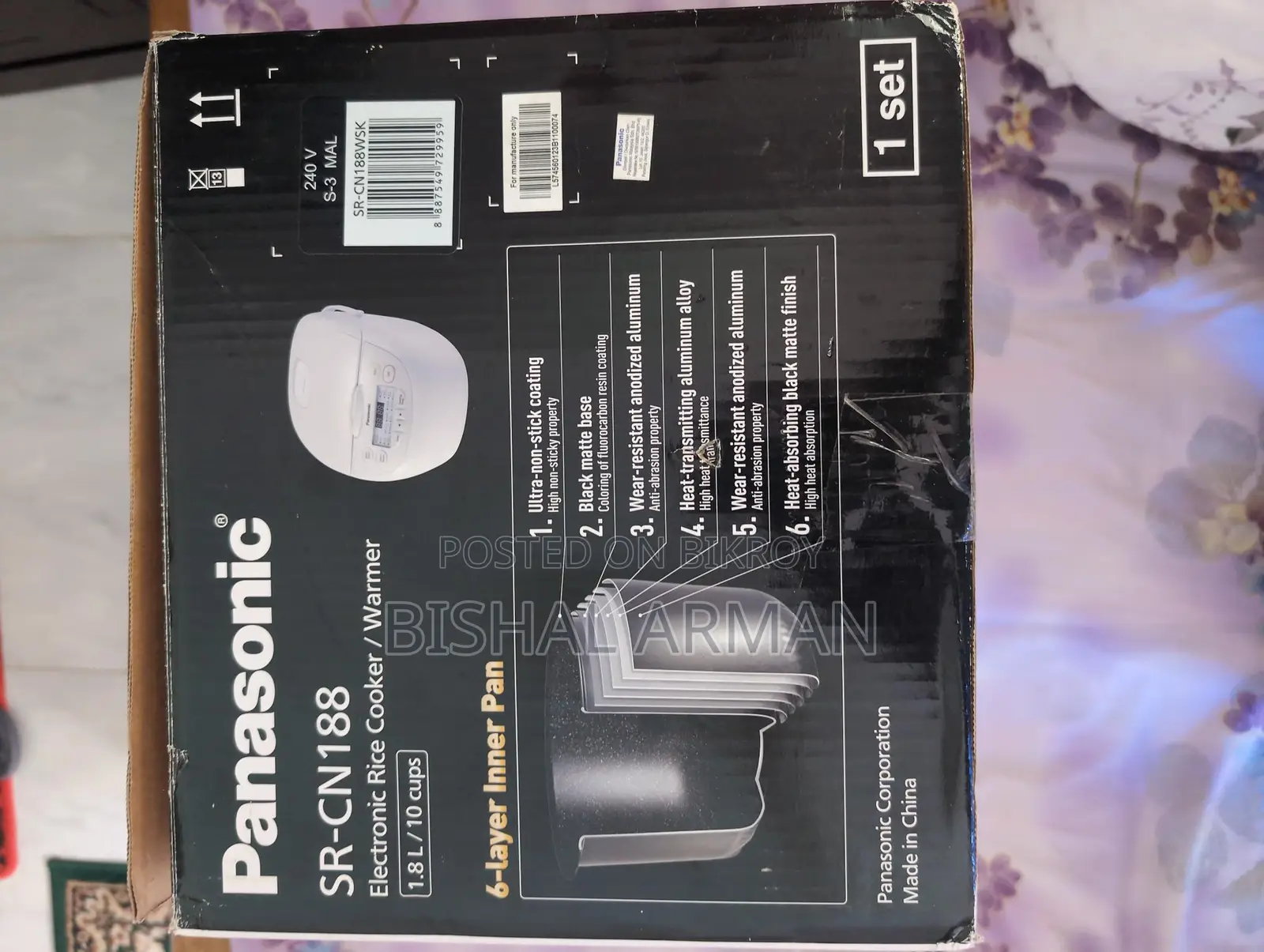 Panasonic Sr-cn188 Rice Cooker