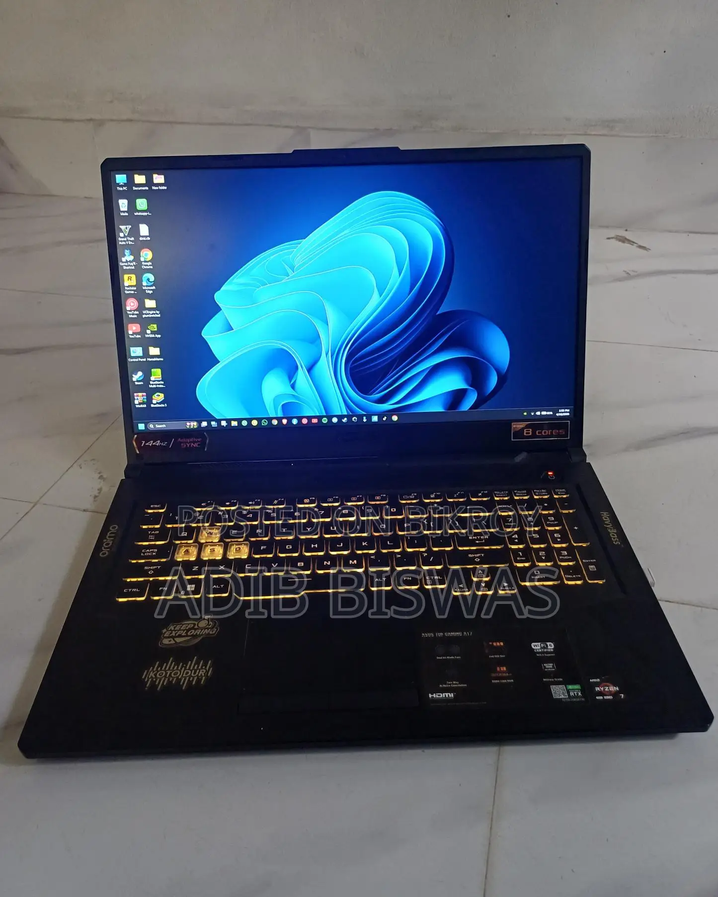 ASUS TUF Gaming A17, Ryzen 7 4800H, NVIDIA RTX 3050 4GB, 16GB RAM