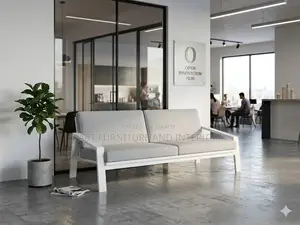 Two Seater Iron Sofa - 05 (Long-Lasting Modern Office Furniture)