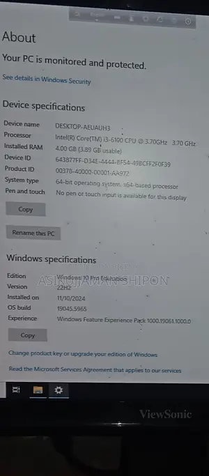 Intel Core i3 6th Gen Desktop Pc Full Set – ভালো কন্ডিশন, জরুরি বিক্রি
