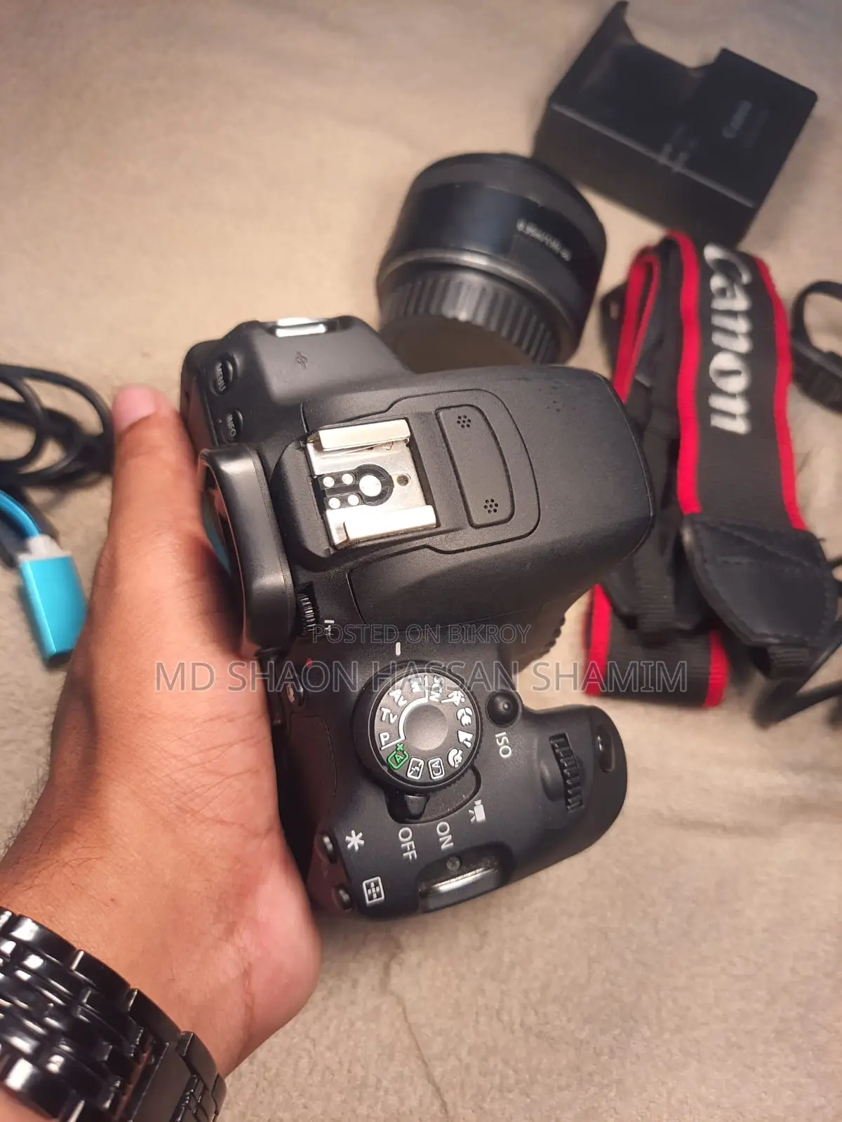 Canon 700D with 50mm prime lens