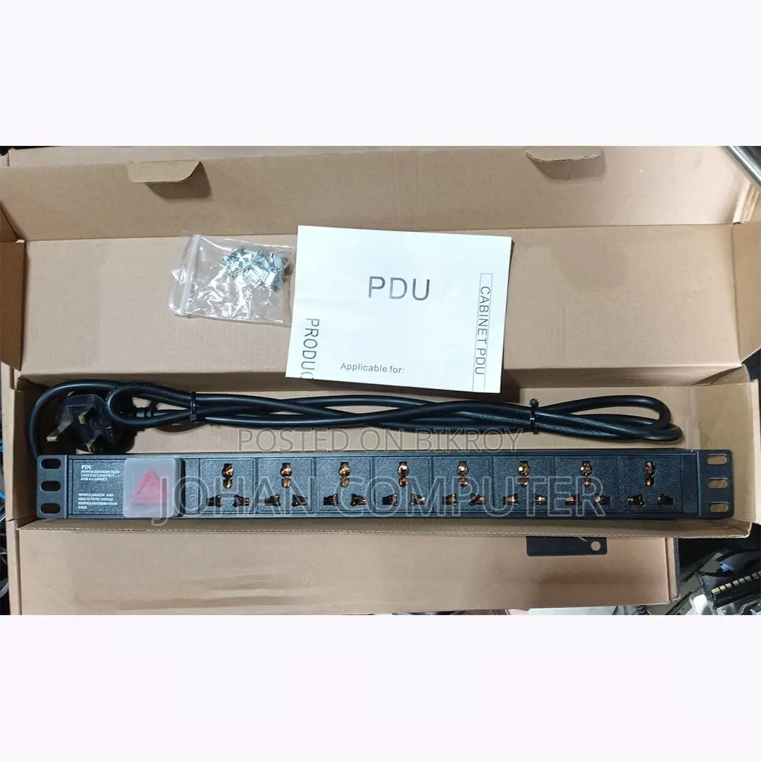 8 port power distribution unit for cabinet PDU-1U-M8-K NEW