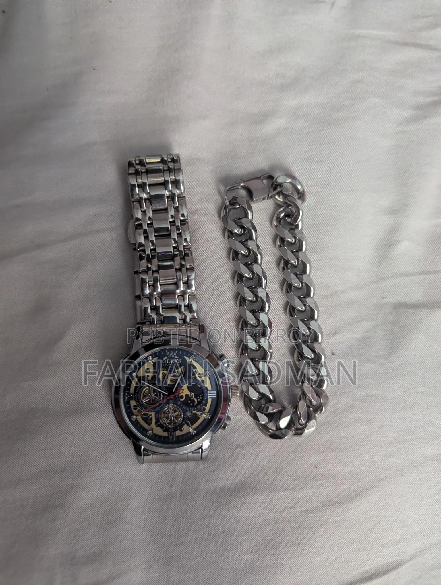 Oleves Watch And Bracelet Combo
