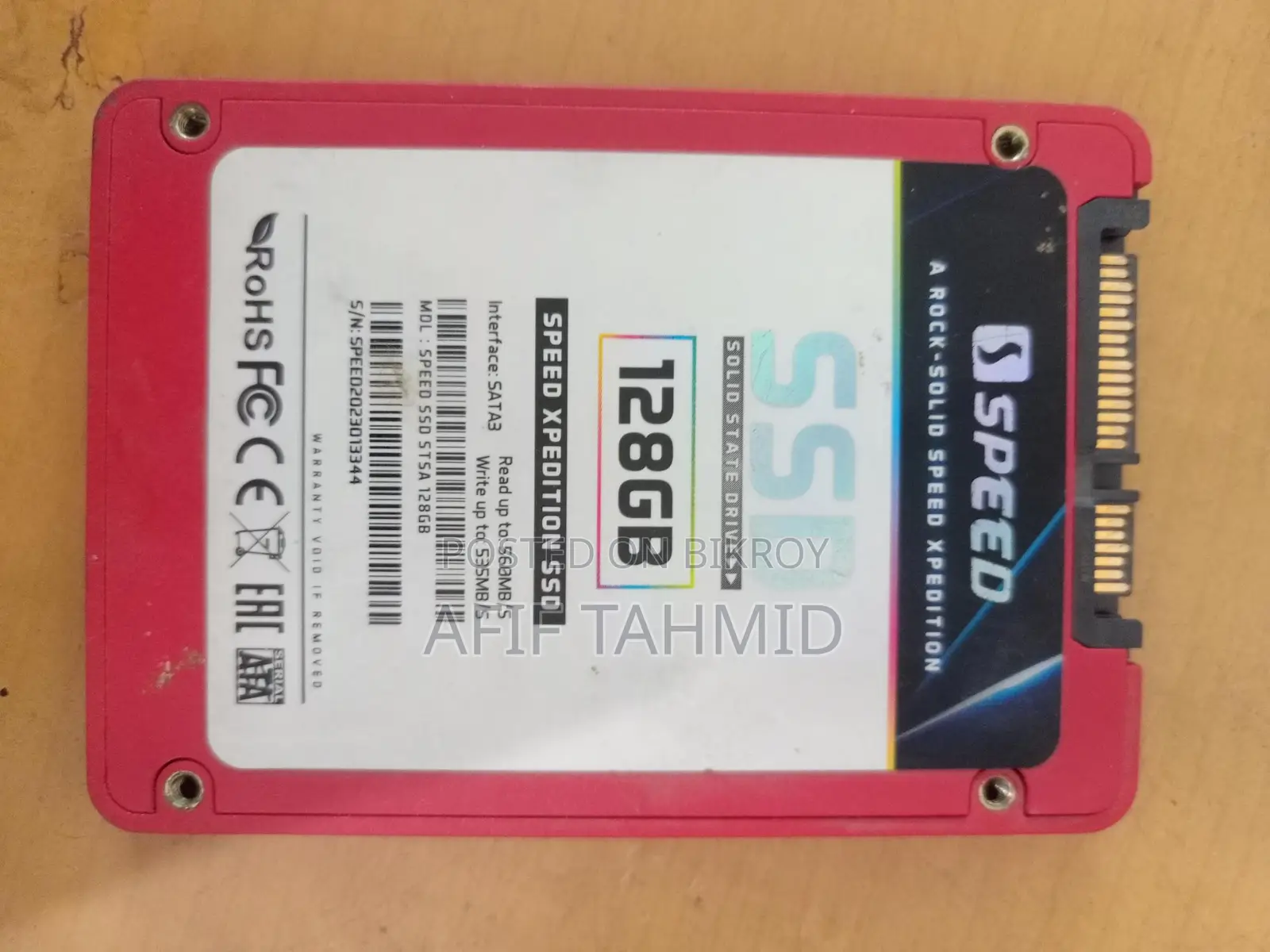 128 GB SSD and 500 GB HDD