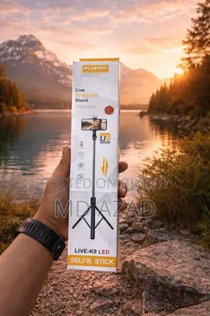 Plokama LIVE-K9 LED Selfie Stick & Live Broadcast Stand (1.7M)