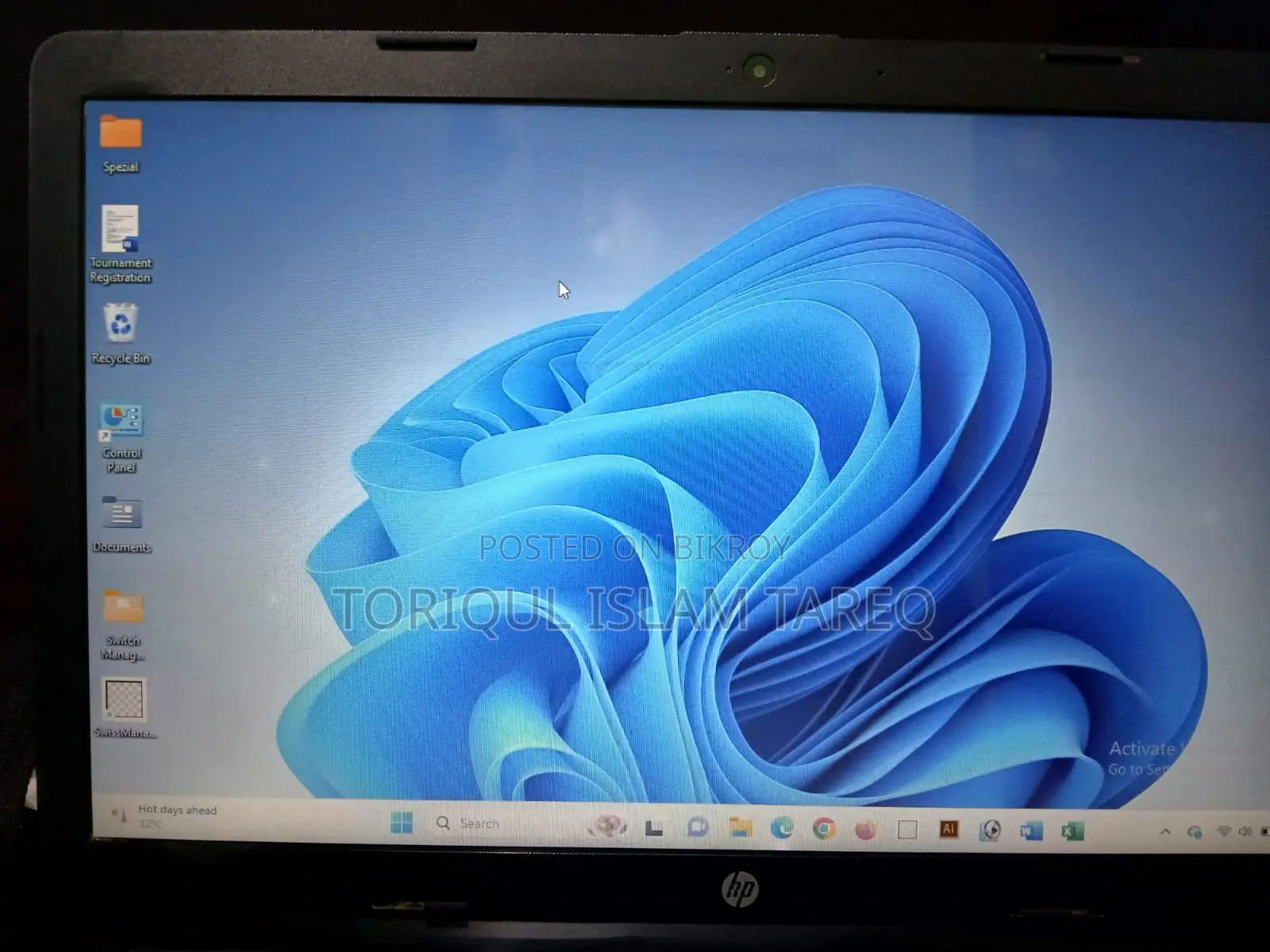 HP Laptop, Core i3, 7th gen, SSD 256GB, HDD 1TB, 15.6" Display, 2h battery-run