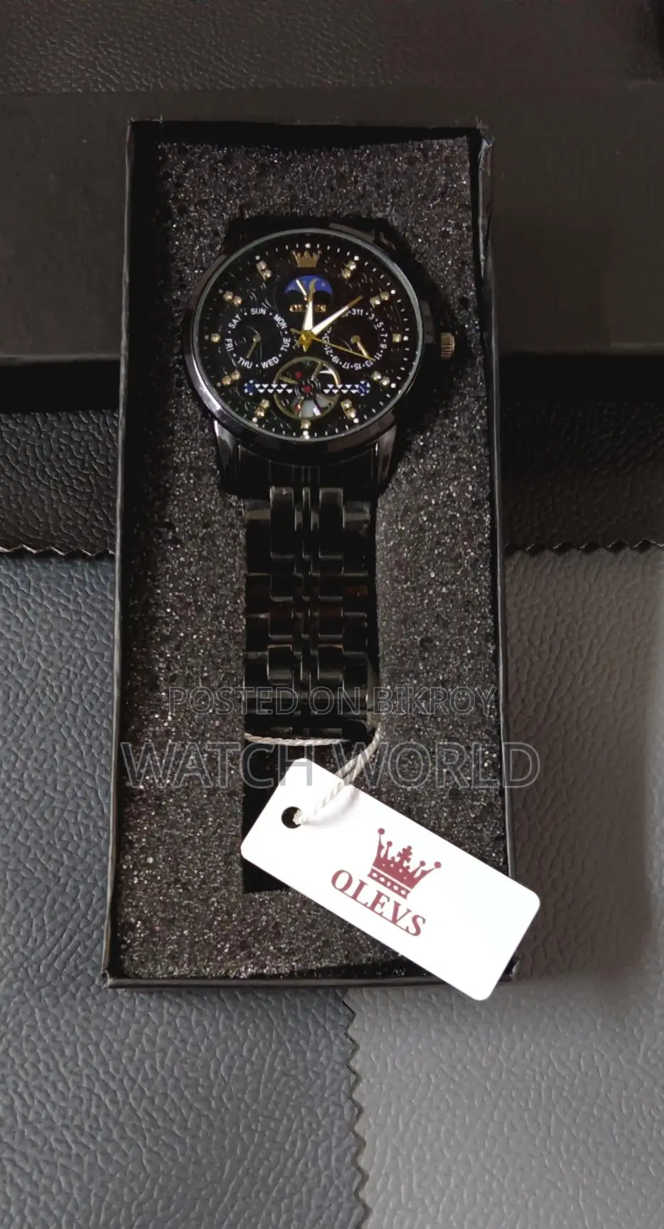 Olevs Watch – A Grade Black Edition