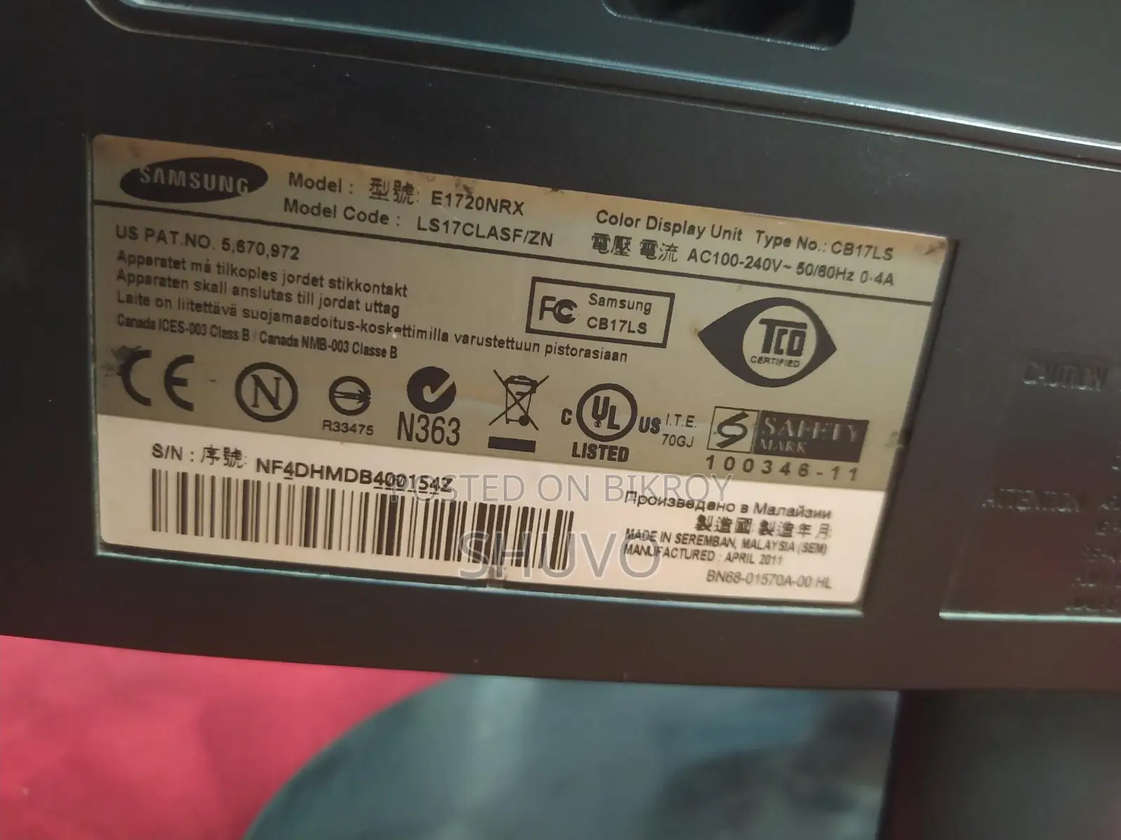 Samsung Monitor 17"