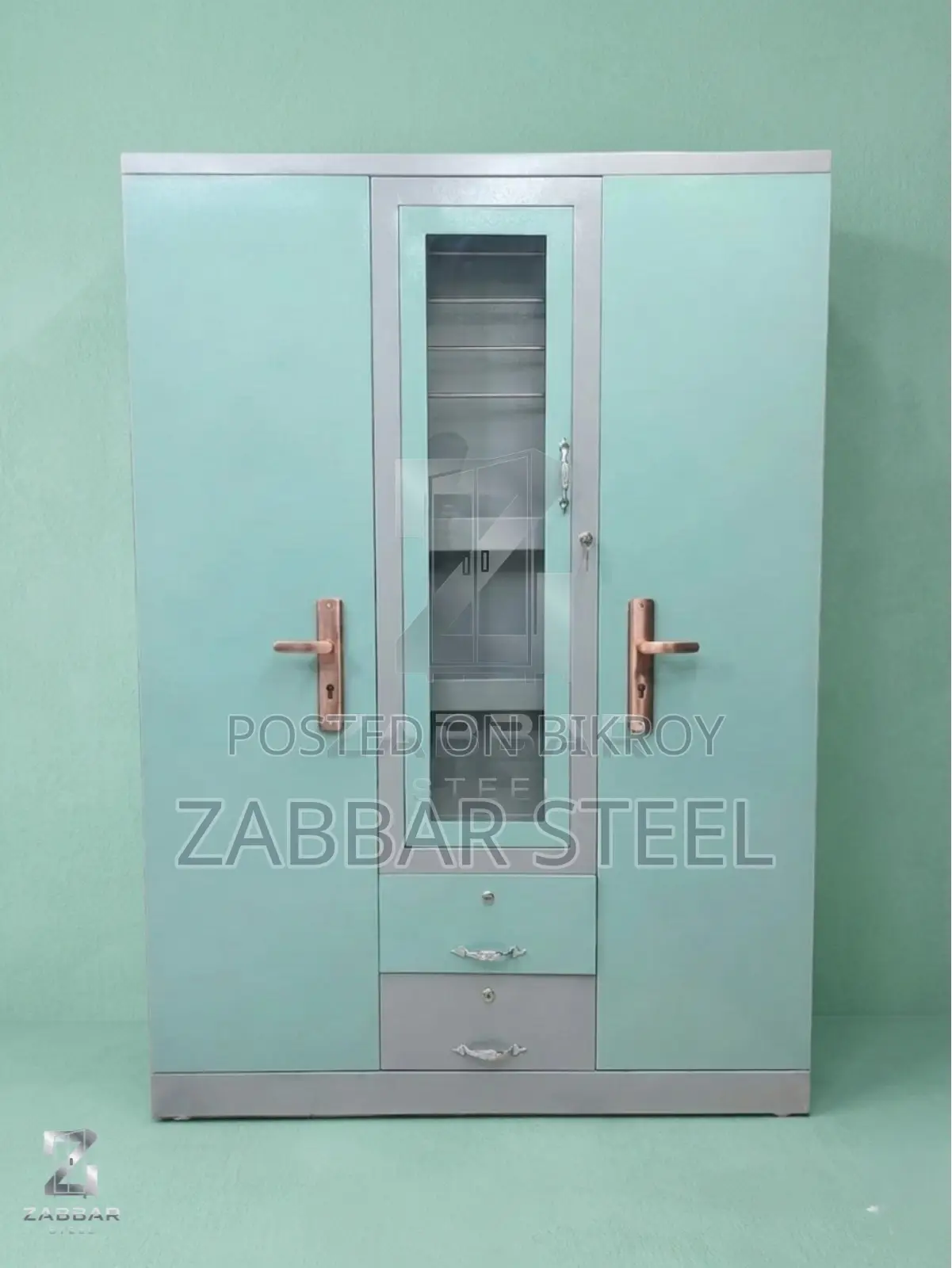 জাব্বার স্টিল ৩ দরজার আলমারি | 3 Door Almirah—মজবুত, সুন্দর