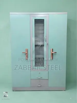 জাব্বার স্টিল ৩ দরজার আলমারি | 3 Door Almirah—মজবুত, সুন্দর