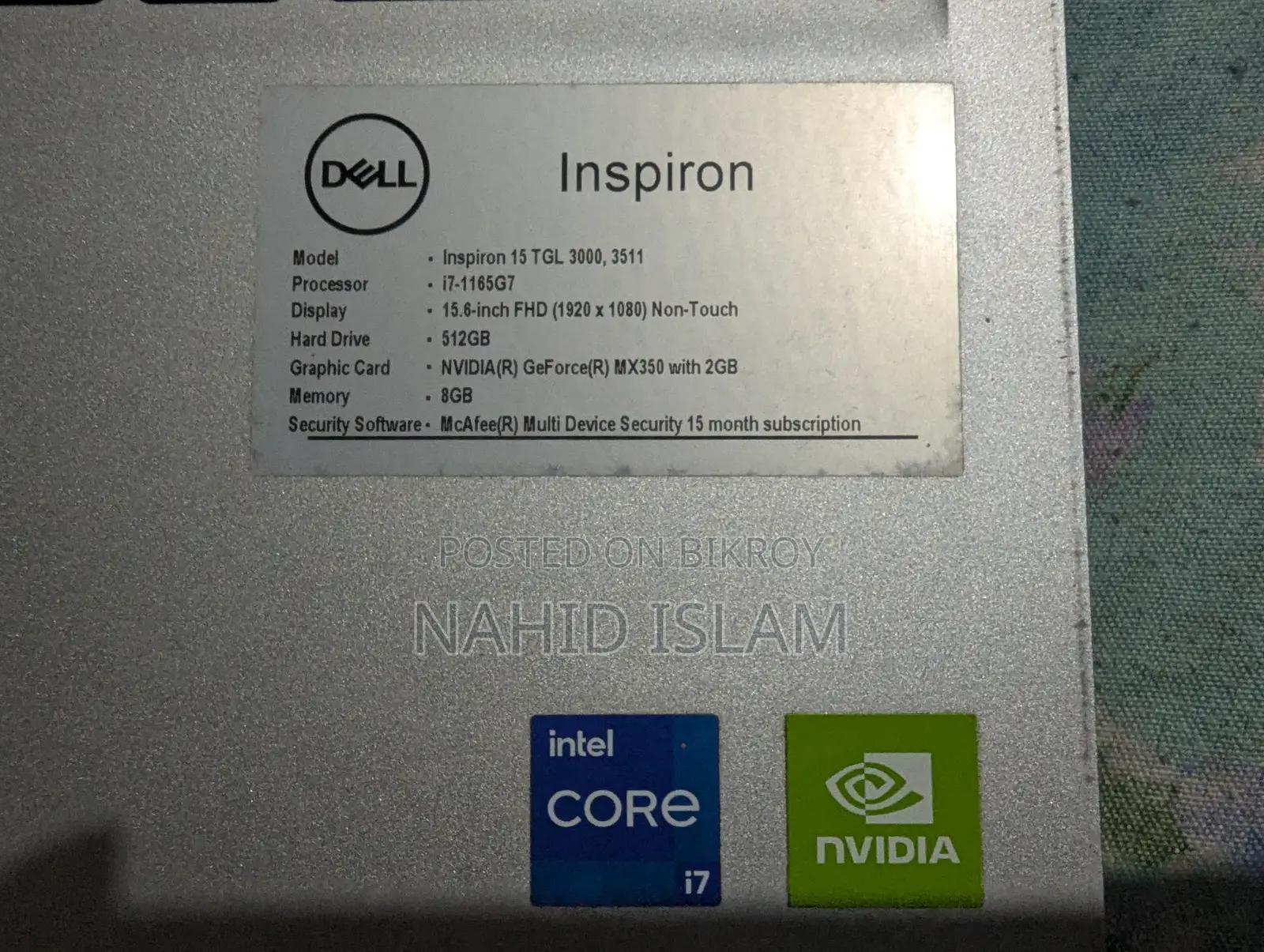 Dell i7- 11gen
