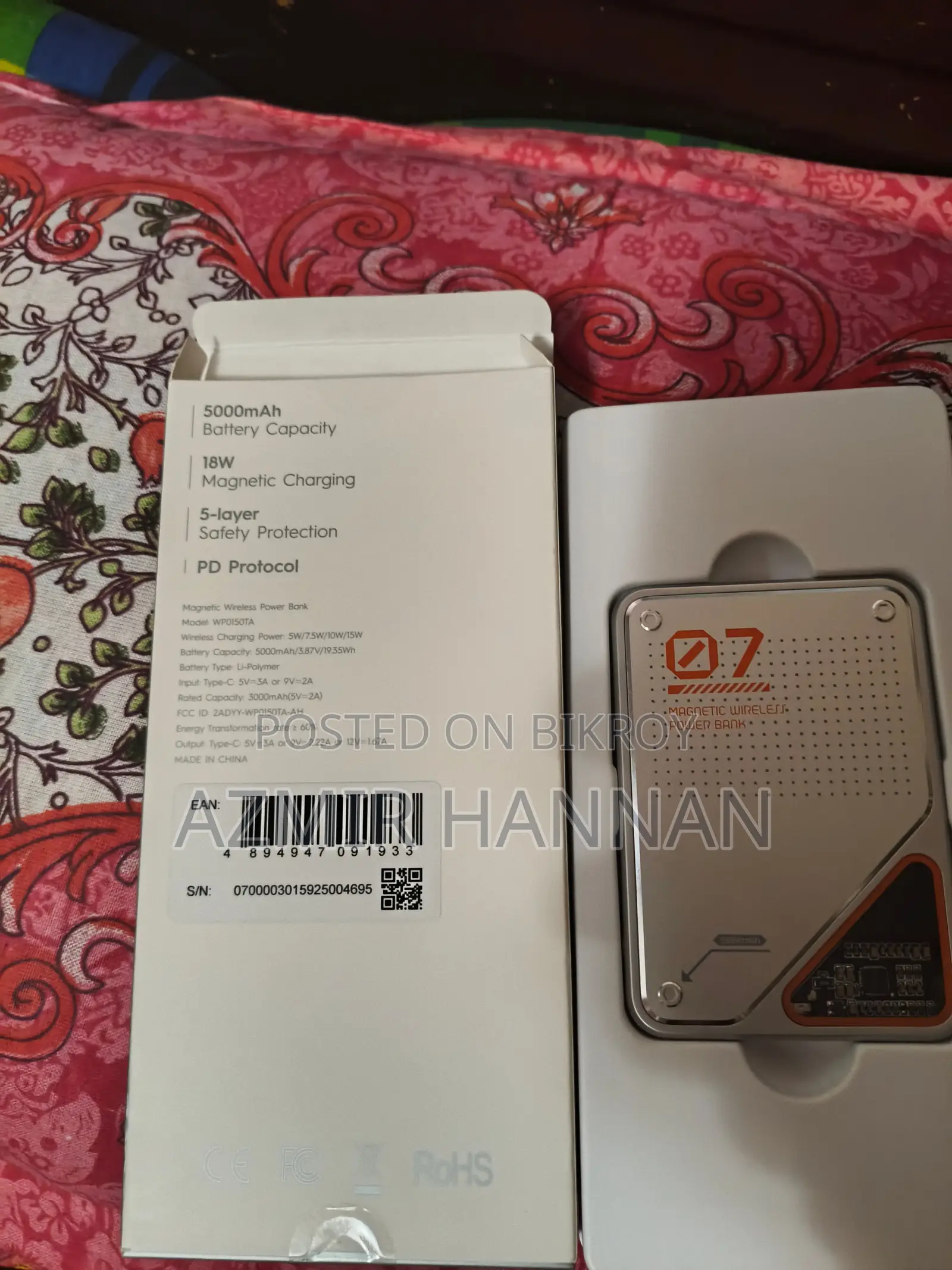 Tecno 07 Magnetic Wireless Powerbank