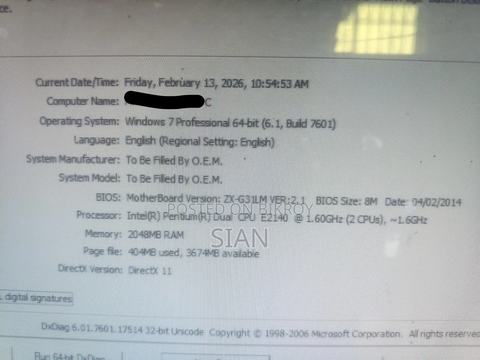 Old Desktop Computer for sale