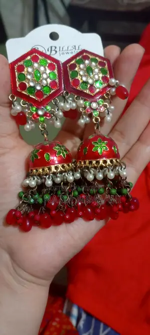 Bilal jewels brand ar Meenakari Kundan multicolor big jhumka..