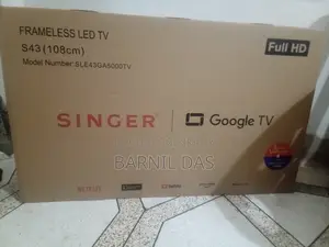 Brand New Singer 43" Frameless LED TV (SLE43GA5000) – Sealed Box