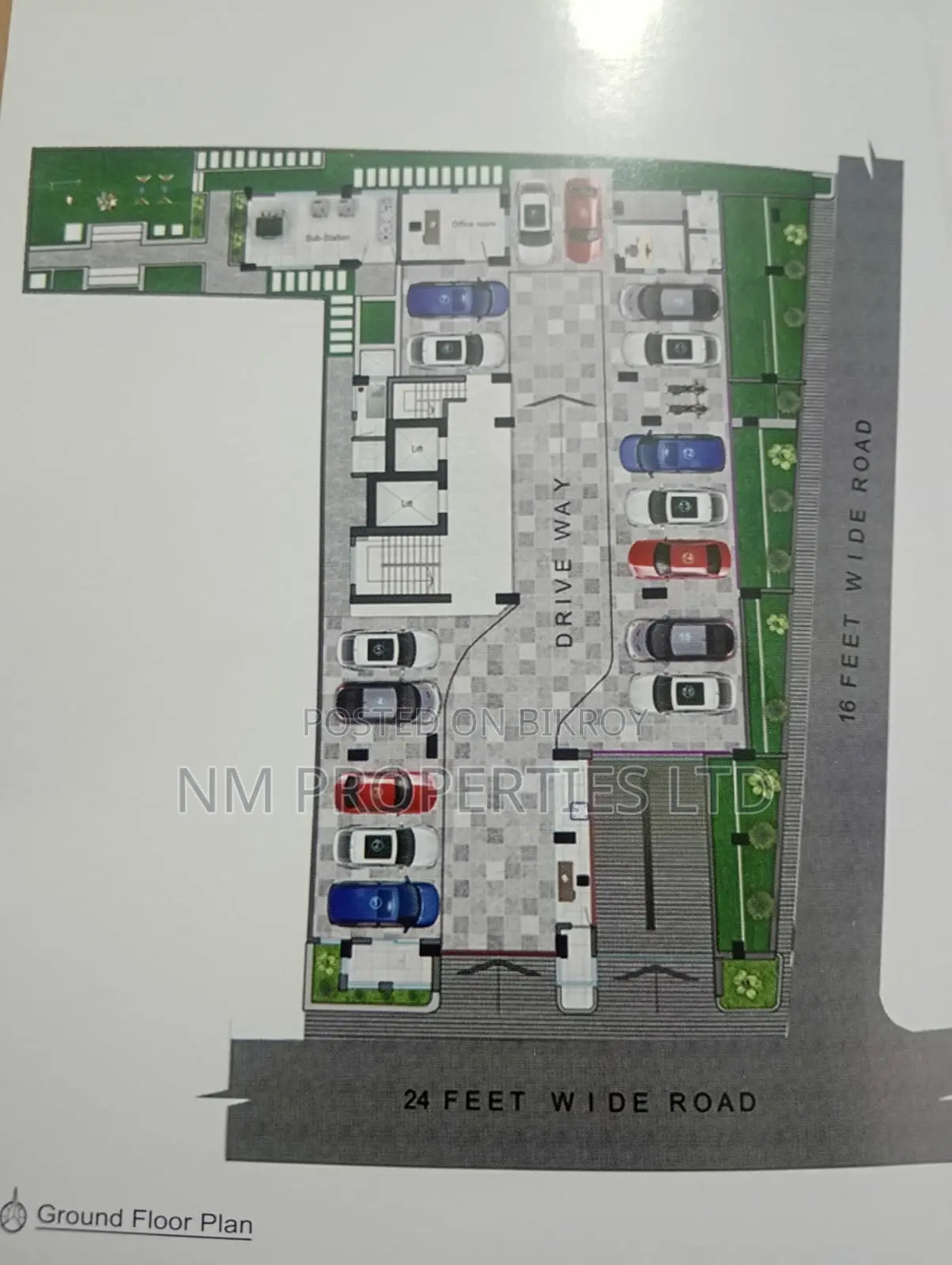 South-facing Flat, Corner Plot, 30ft Road, Shewrapara