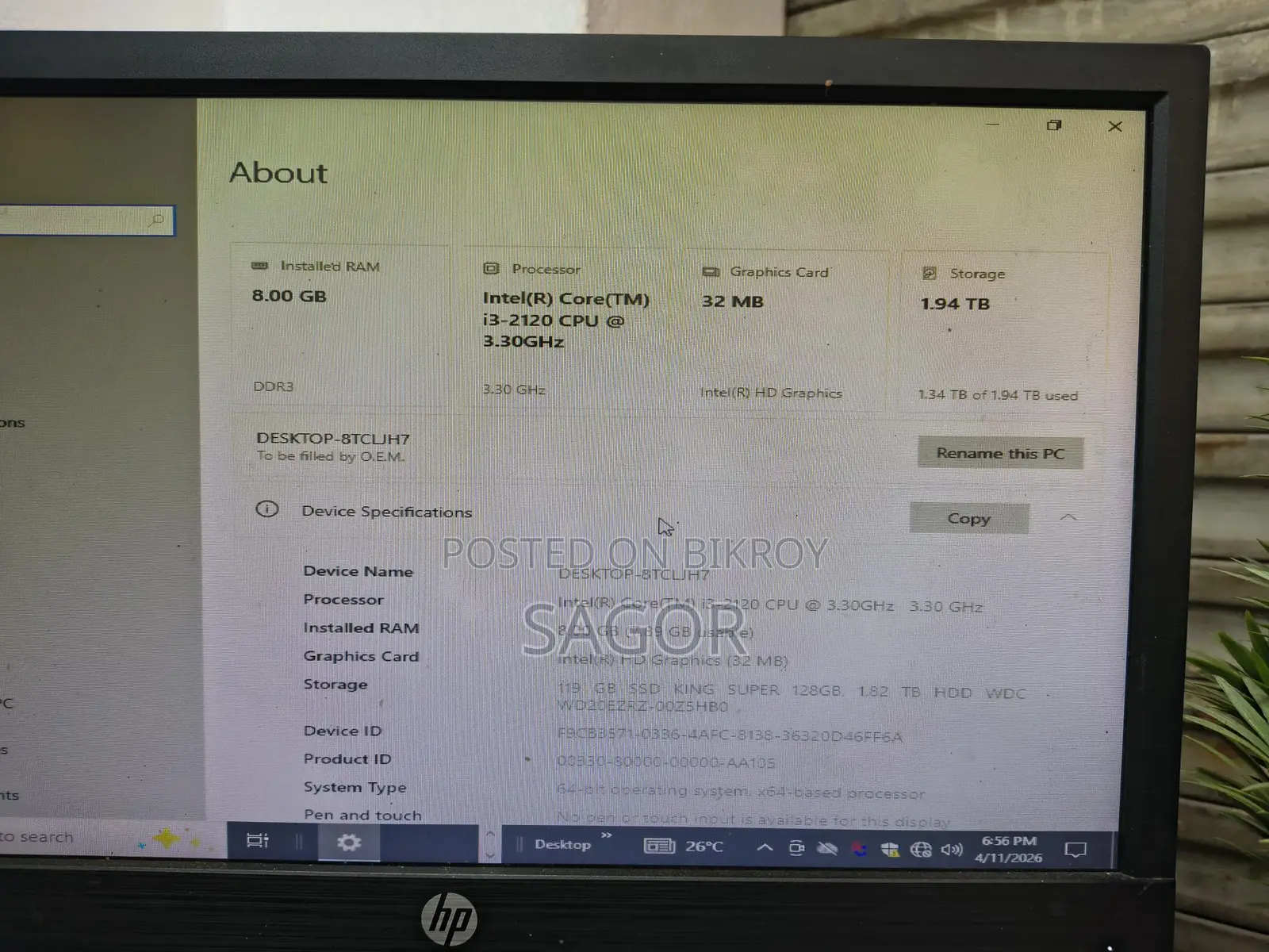 1 SSD or 2TB Hard disk