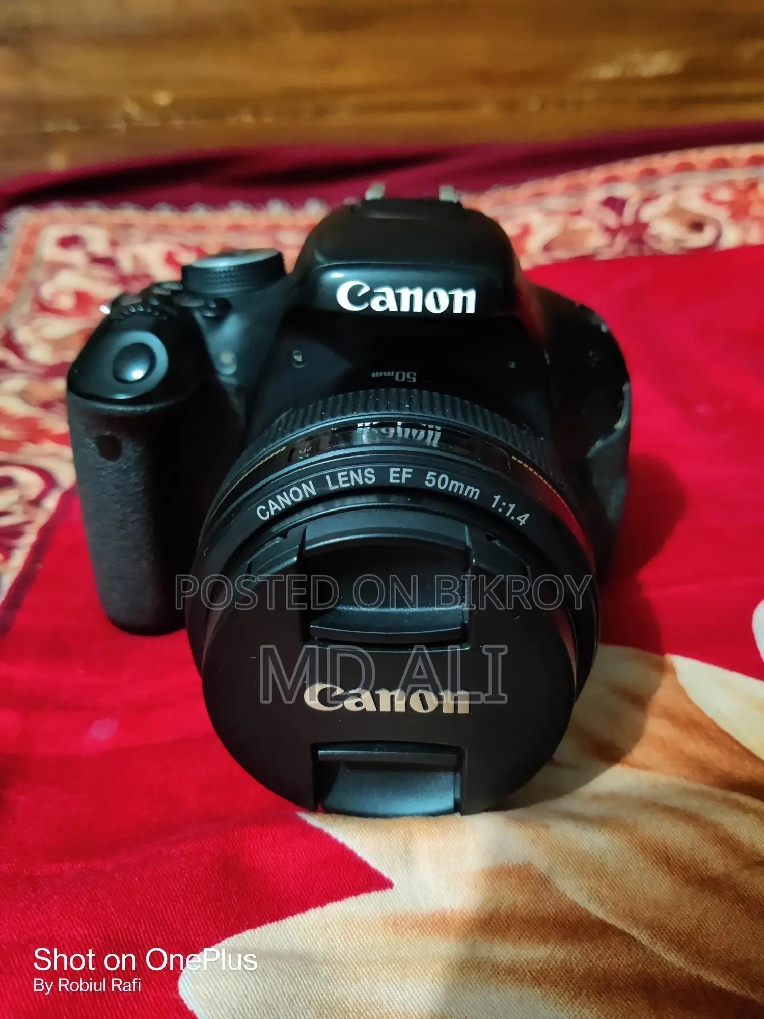 Canon EOS 600D with 50mm 1.4 Prime Lens