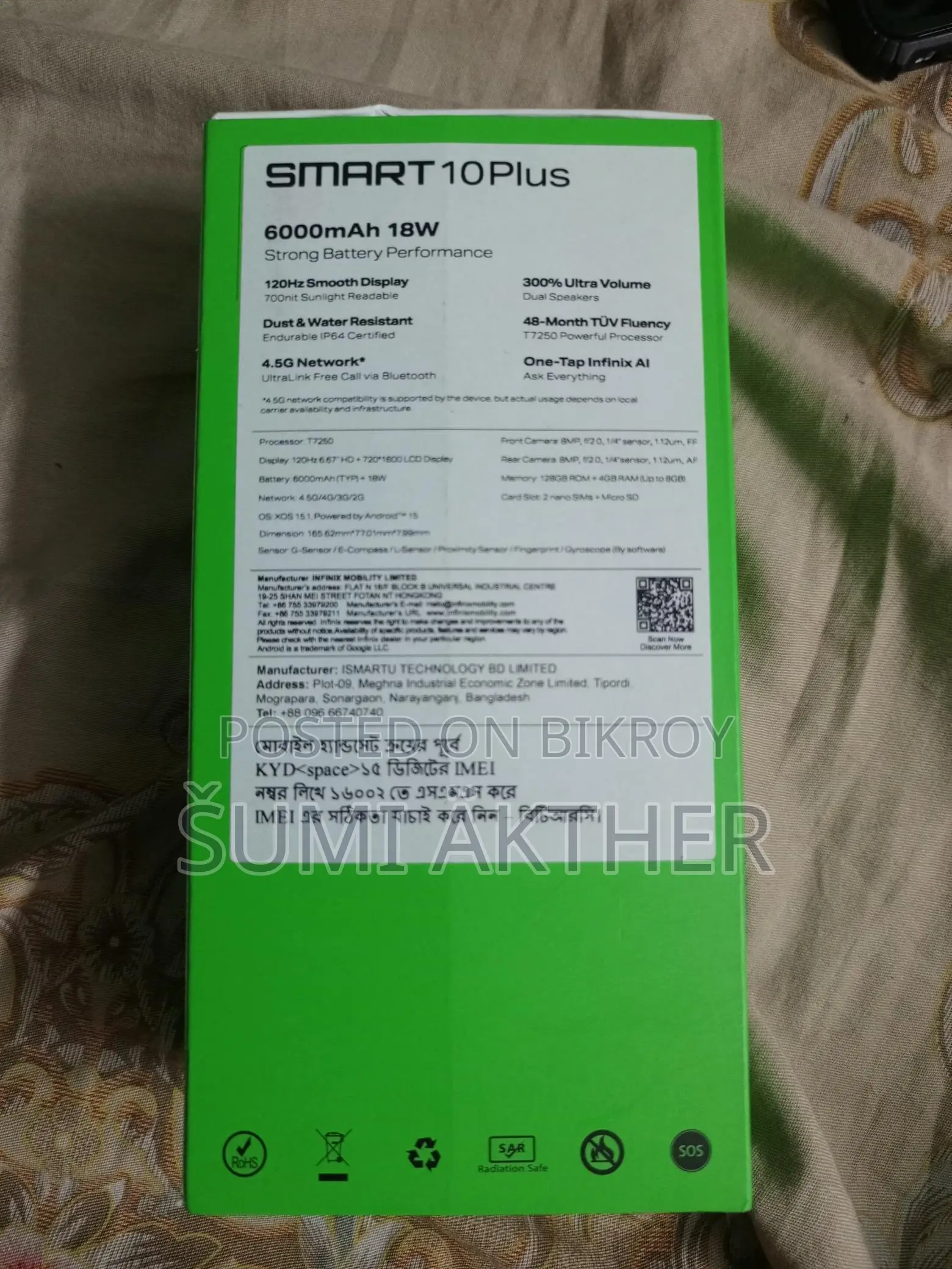 Infinix Smart 10 plus (Used)