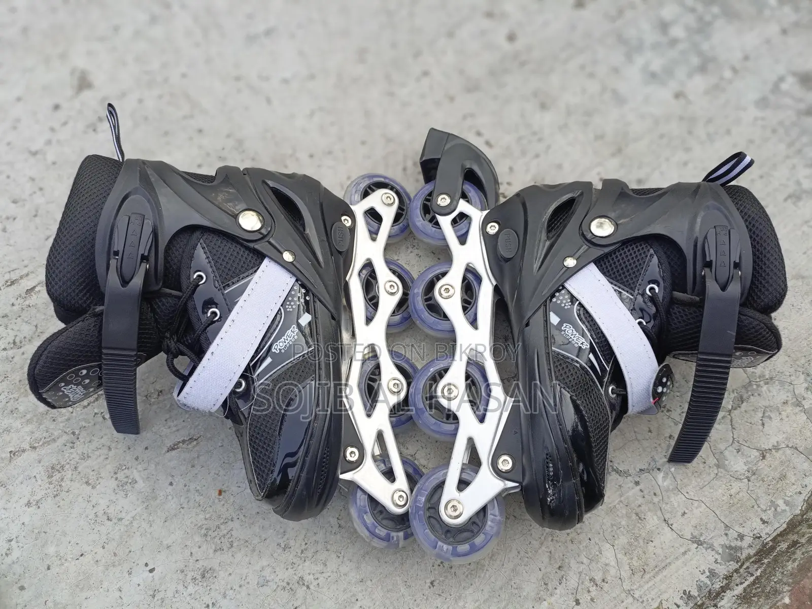 Inline Roller Skates Shoes Black Color - Sports & Fitness