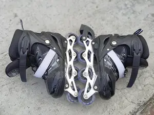 Inline Roller Skates Shoes Black Color - Sports & Fitness