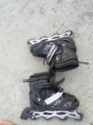 Inline Roller Skates Shoes Black Color - Sports & Fitness